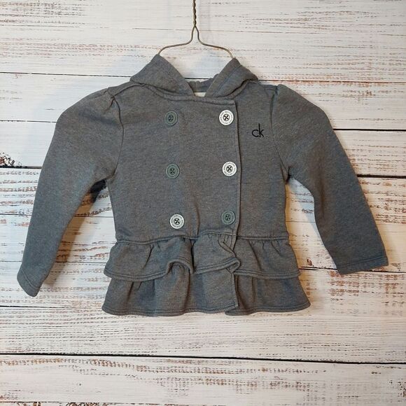 Kids Girls Calvin Klein Fancy Coat sz 24 Months - Picture 1 of 10
